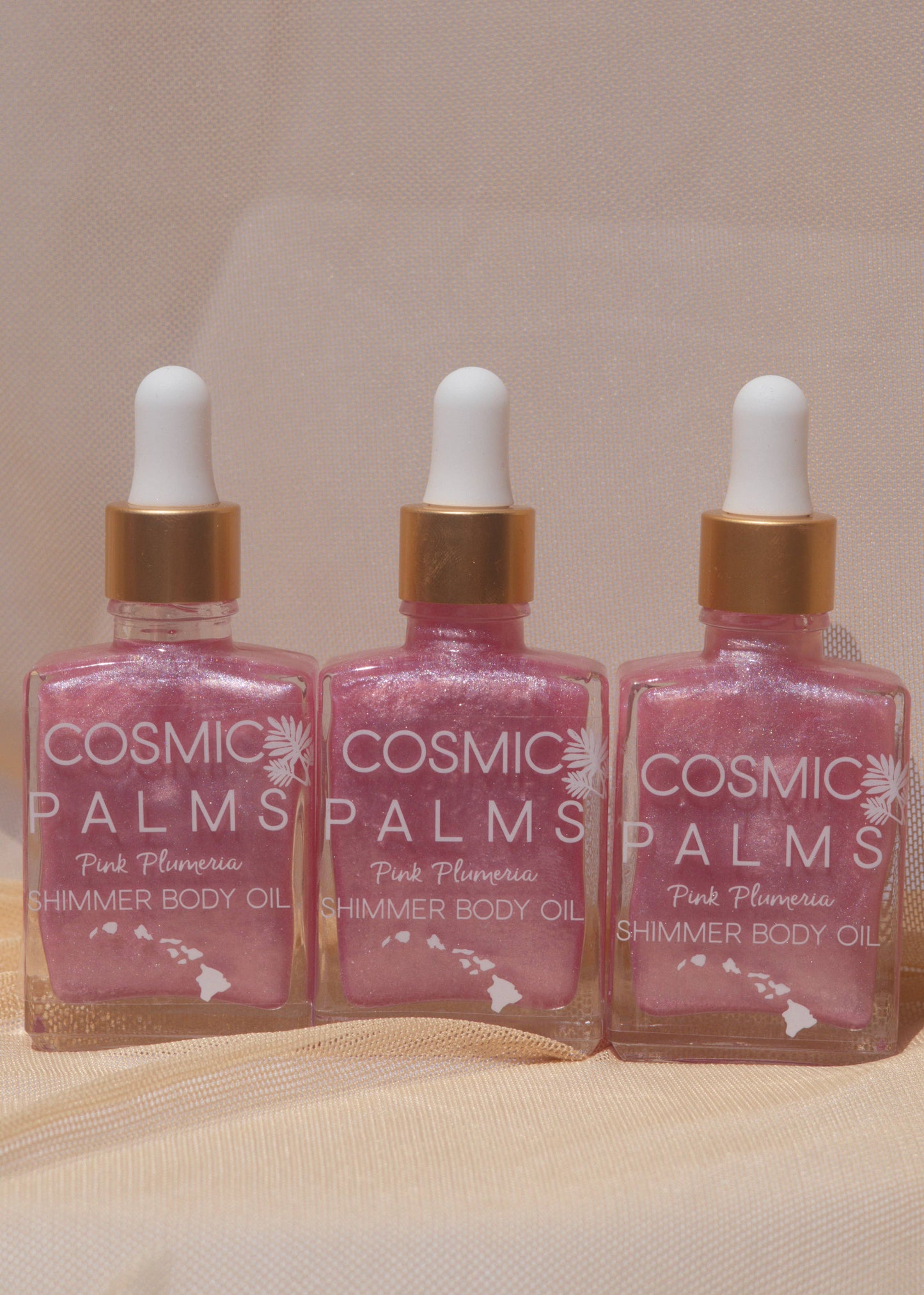 Cosmic Palms - Pink Plumeria Shimmer Body Oil 1 oz