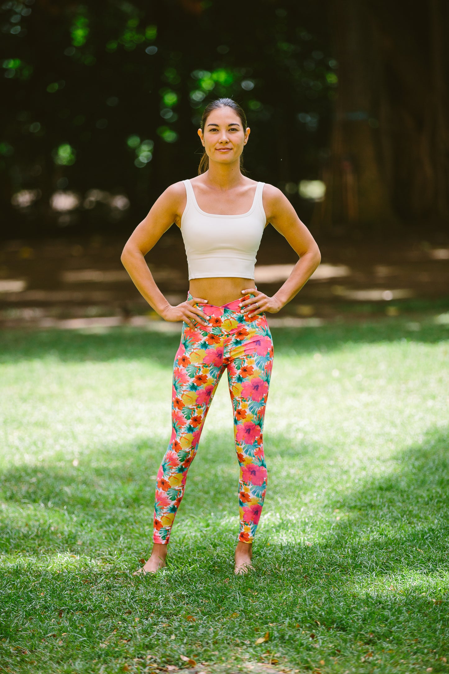 Tropical Hibiscus Leggings