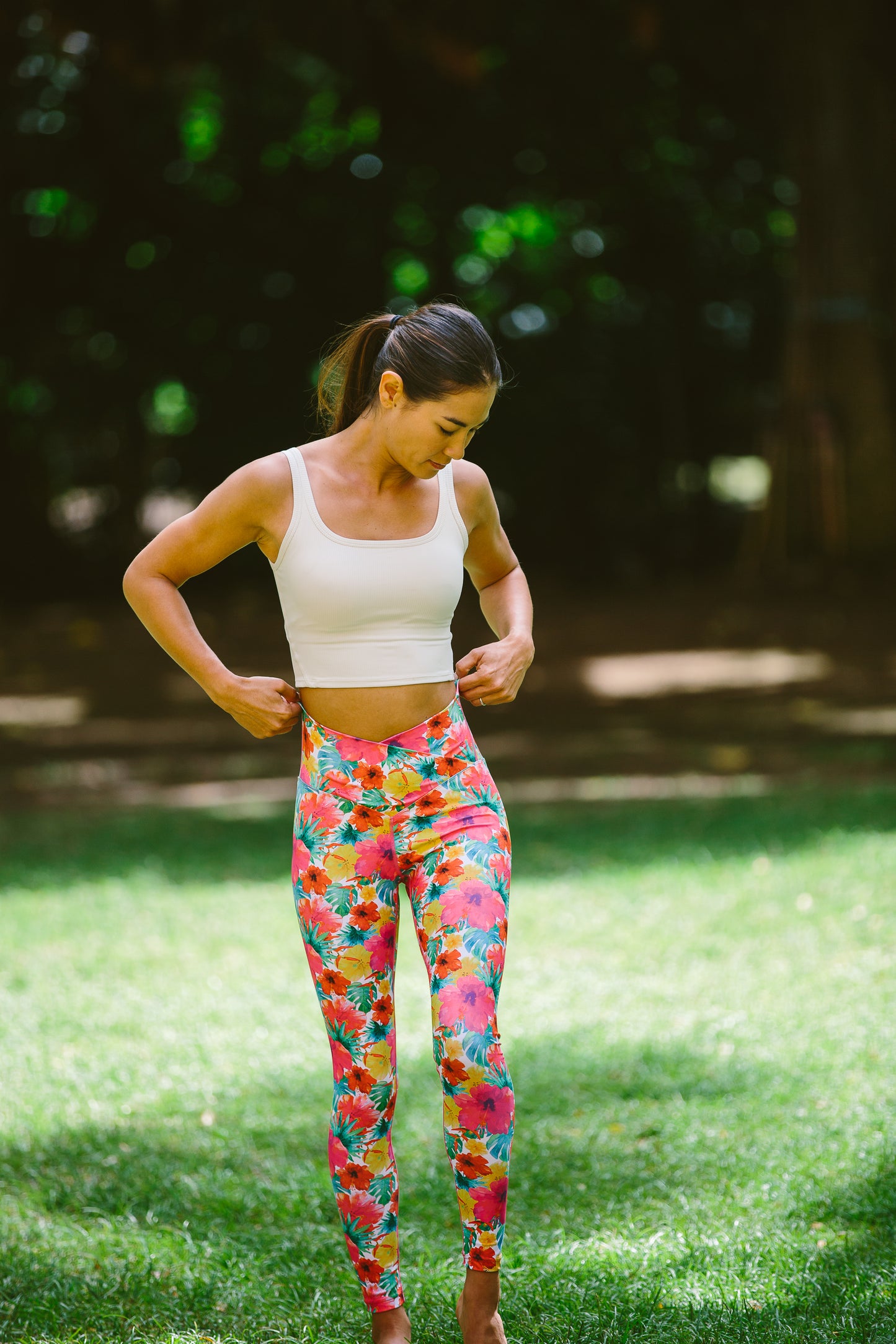 Tropical Hibiscus Leggings