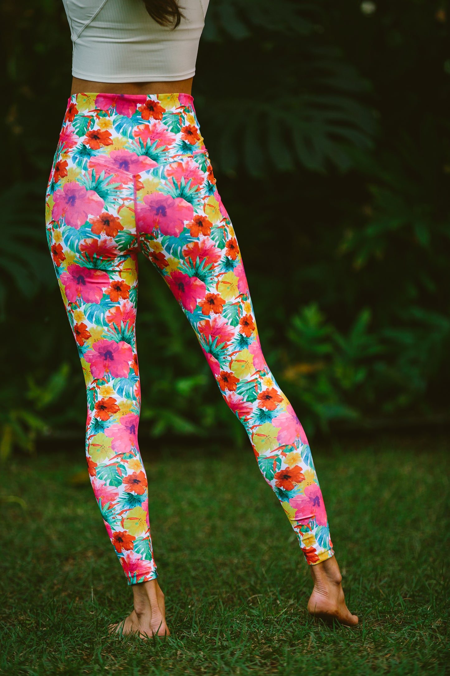 Tropical Hibiscus Leggings