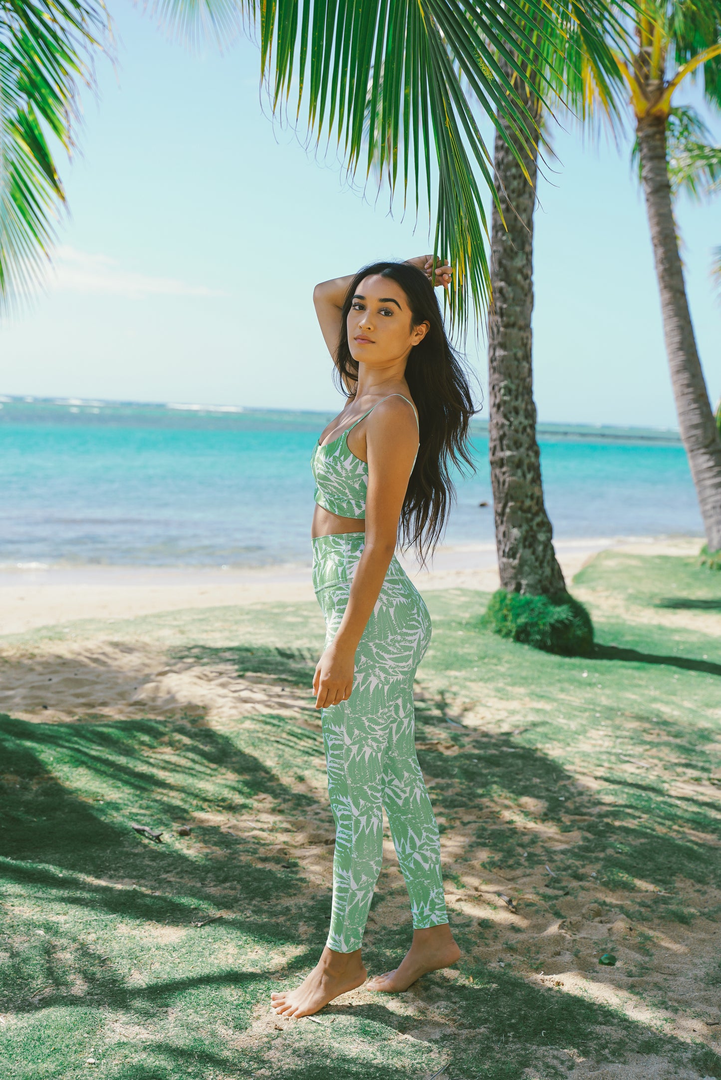 Green Botanical Bikini Set