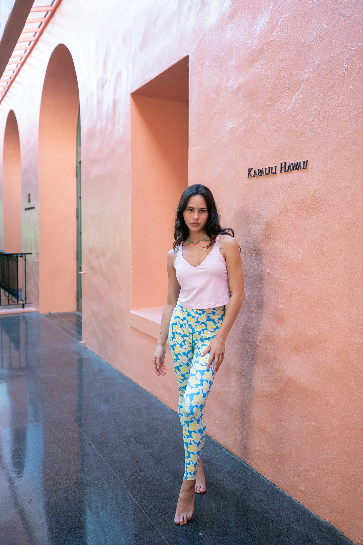 Blue x Yellow Flowers Leggings