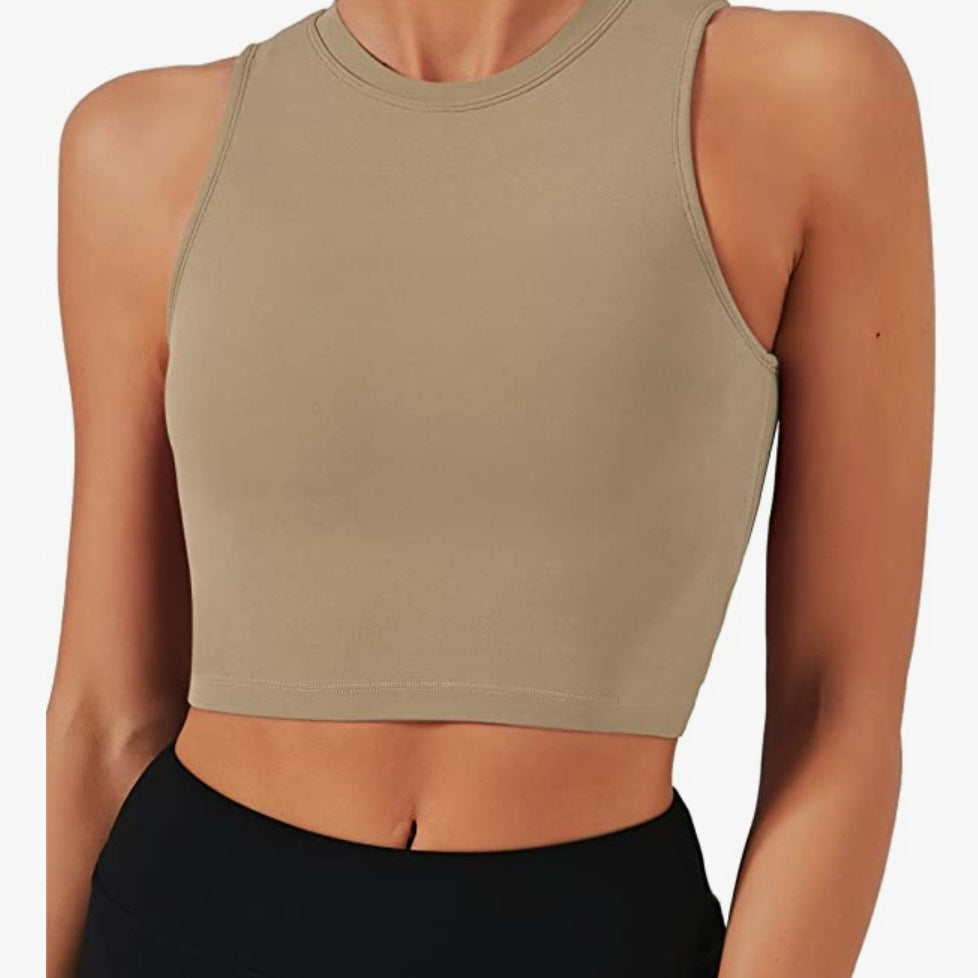 Narrow Neck Bra Tank Top