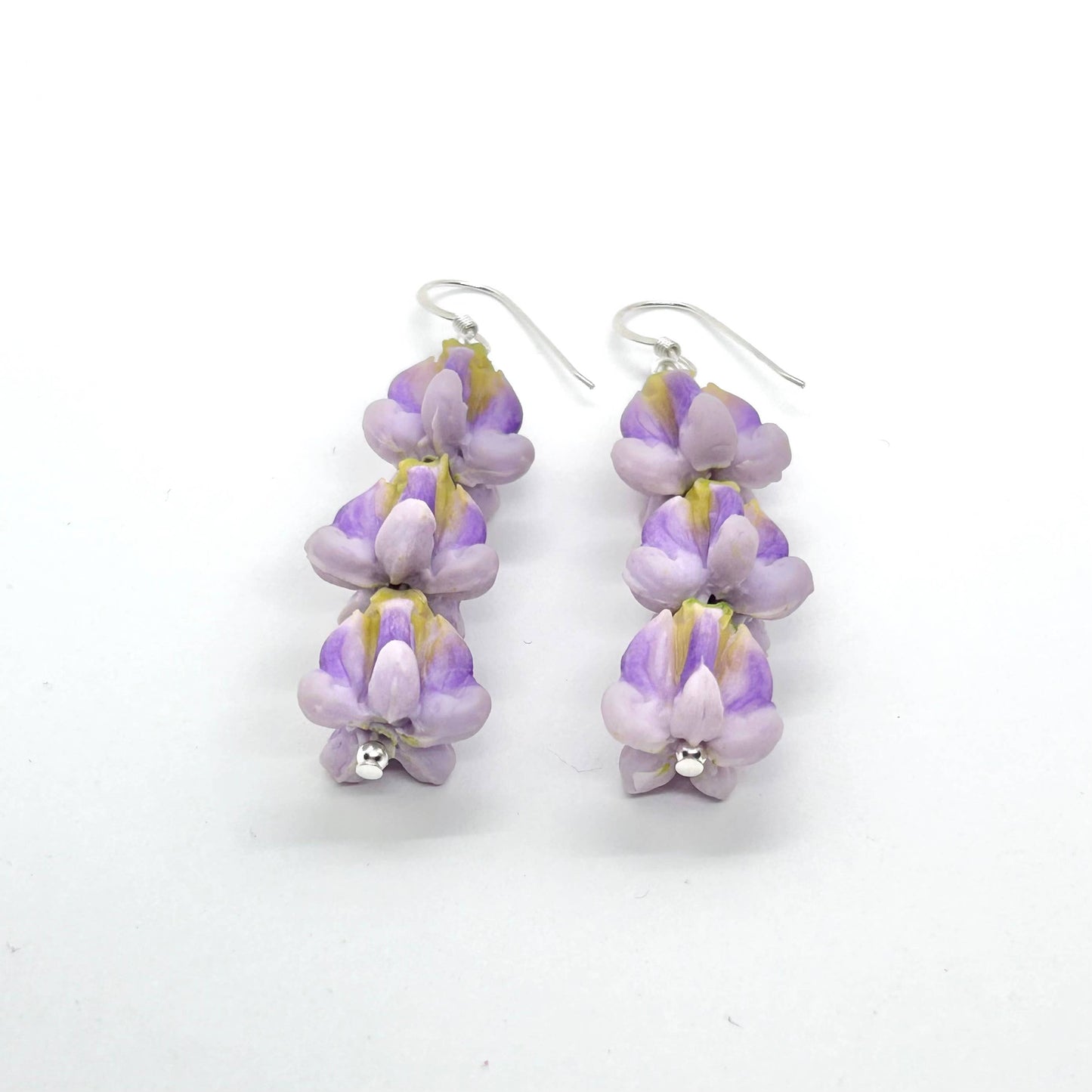 Cali Kai Hawaii - Stacked Purple Crown Flower Clay Earring: Gold Filled