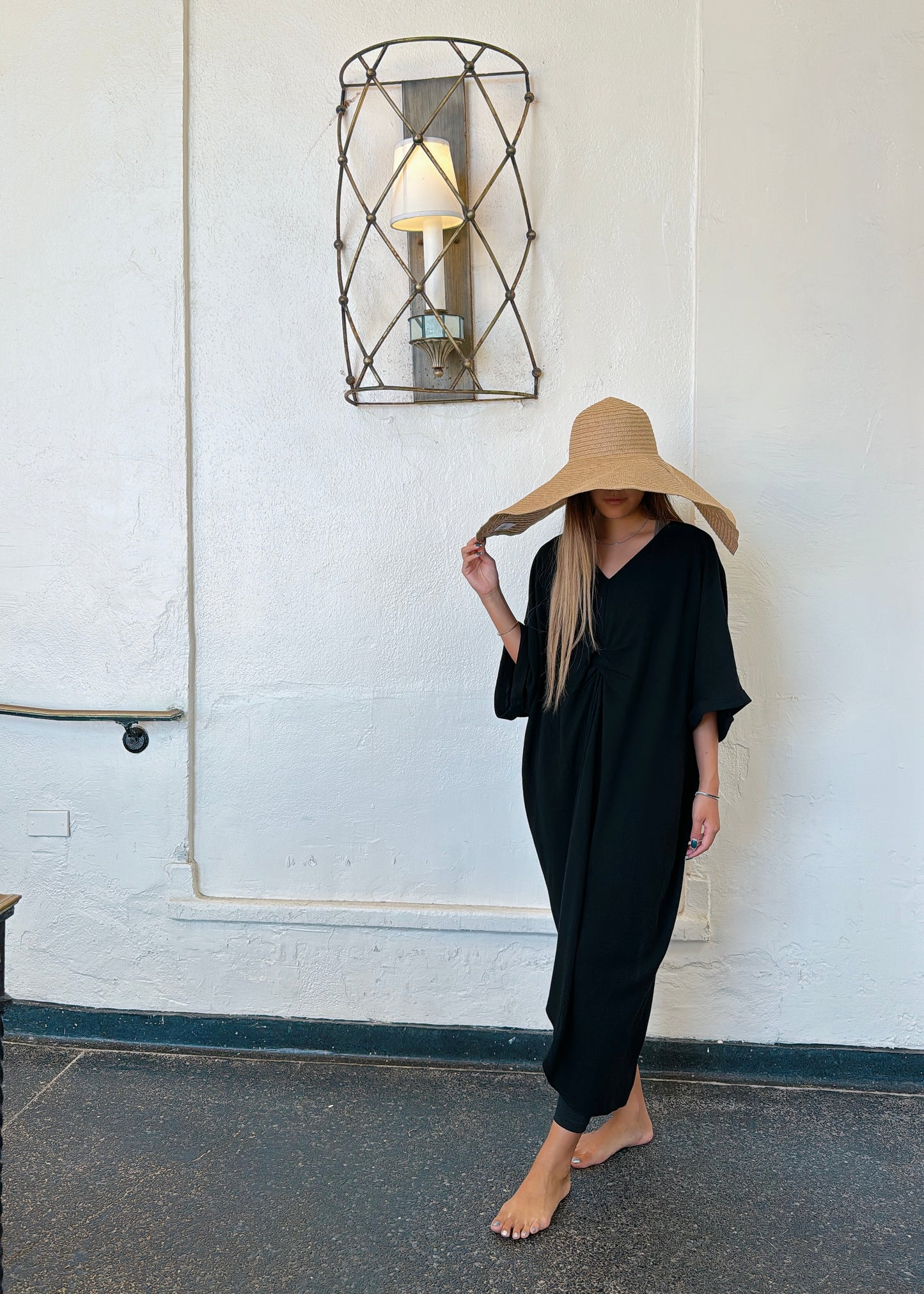 Linen V neck Summer Dress