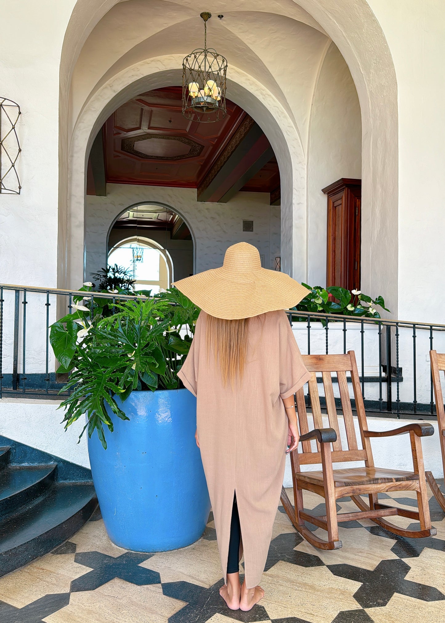 Linen V neck Summer Dress