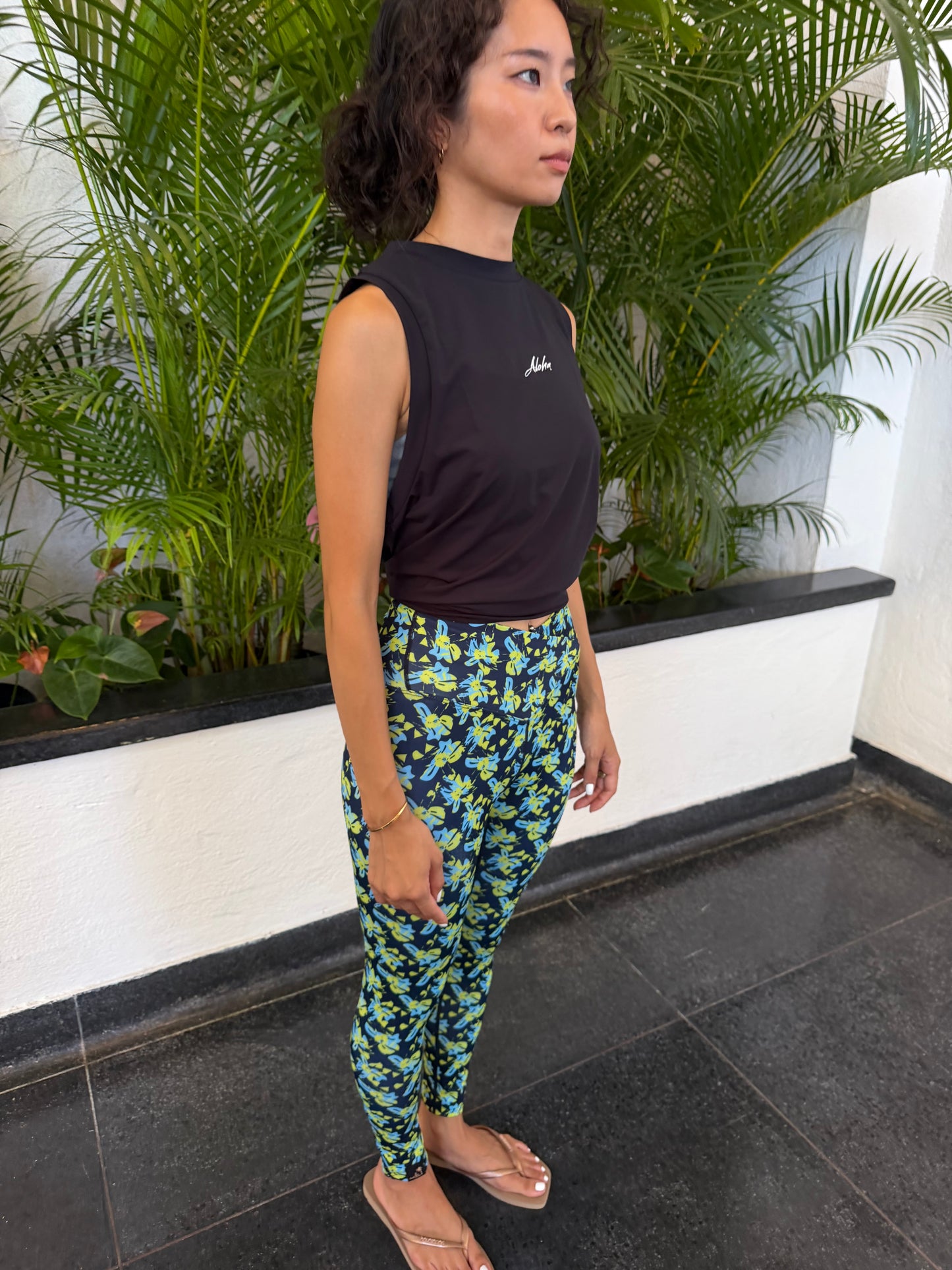 Neon Blossom Leggings