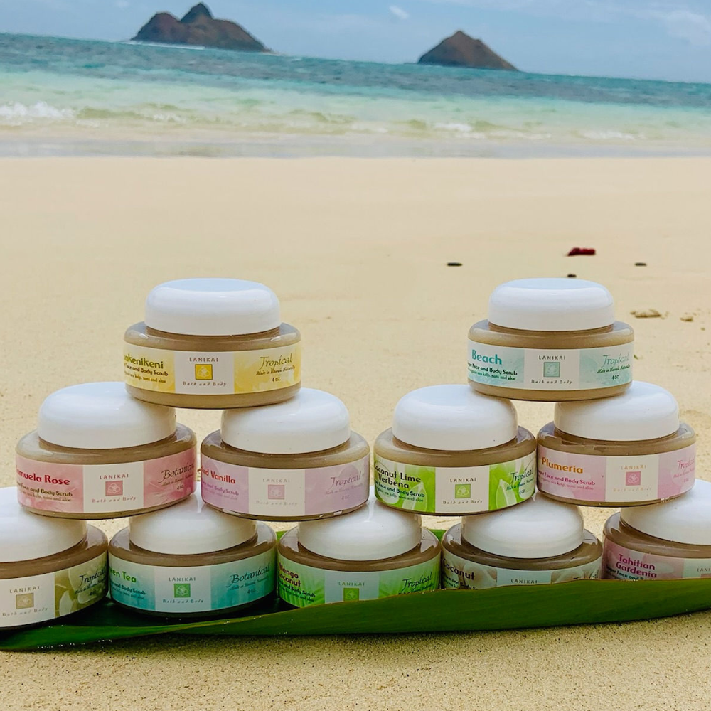 Lanikai  Bath and Body - Tahitian Gardenia Hawaiian Cane Sugar Body Scrub