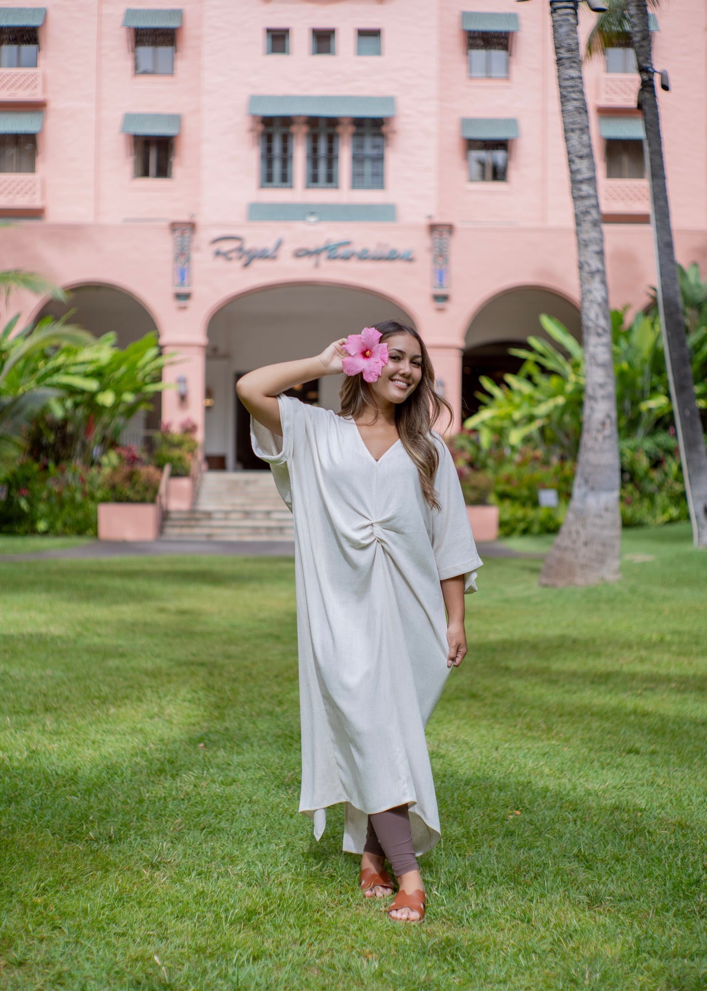 Linen V neck Summer Dress