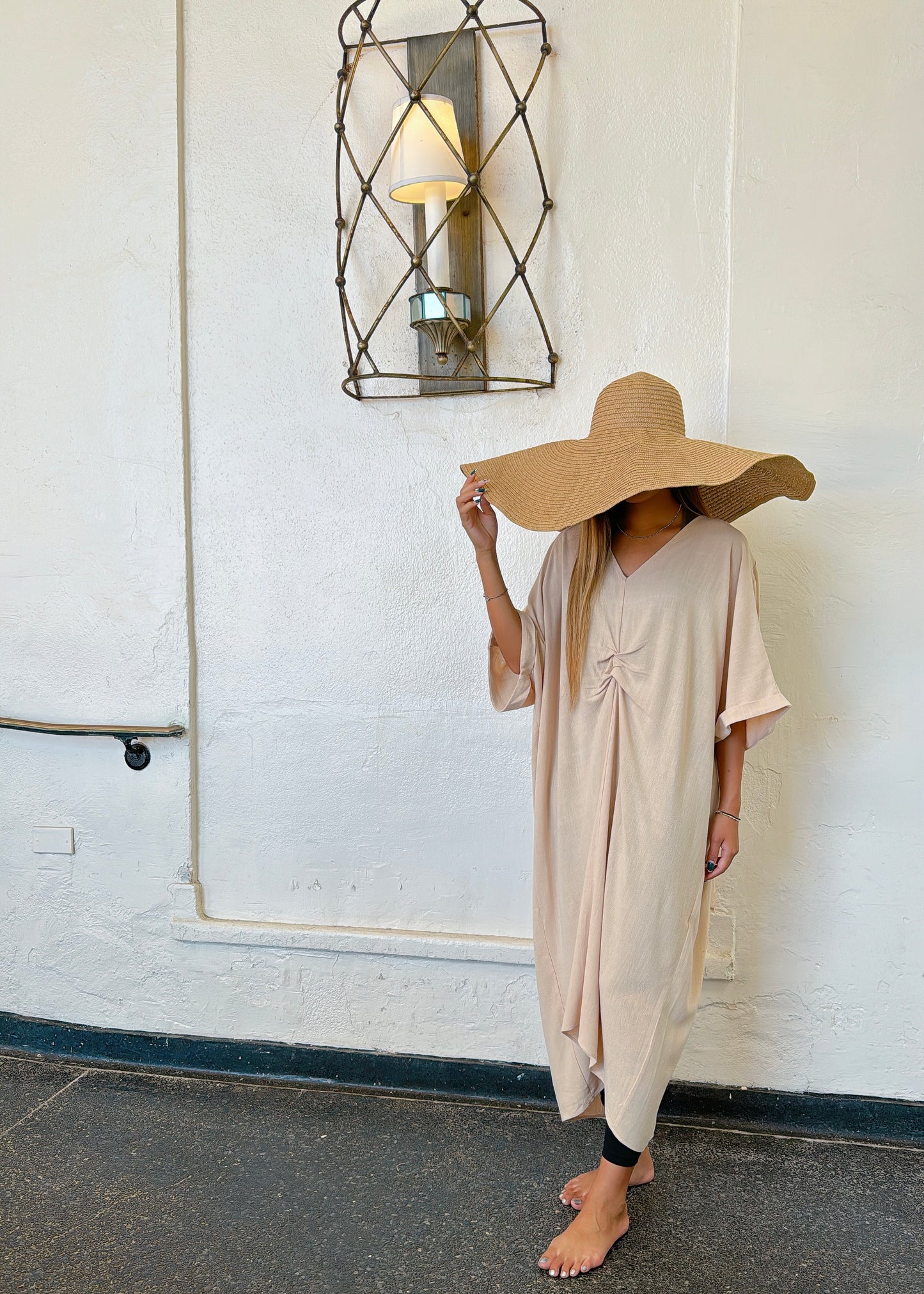 Linen V neck Summer Dress