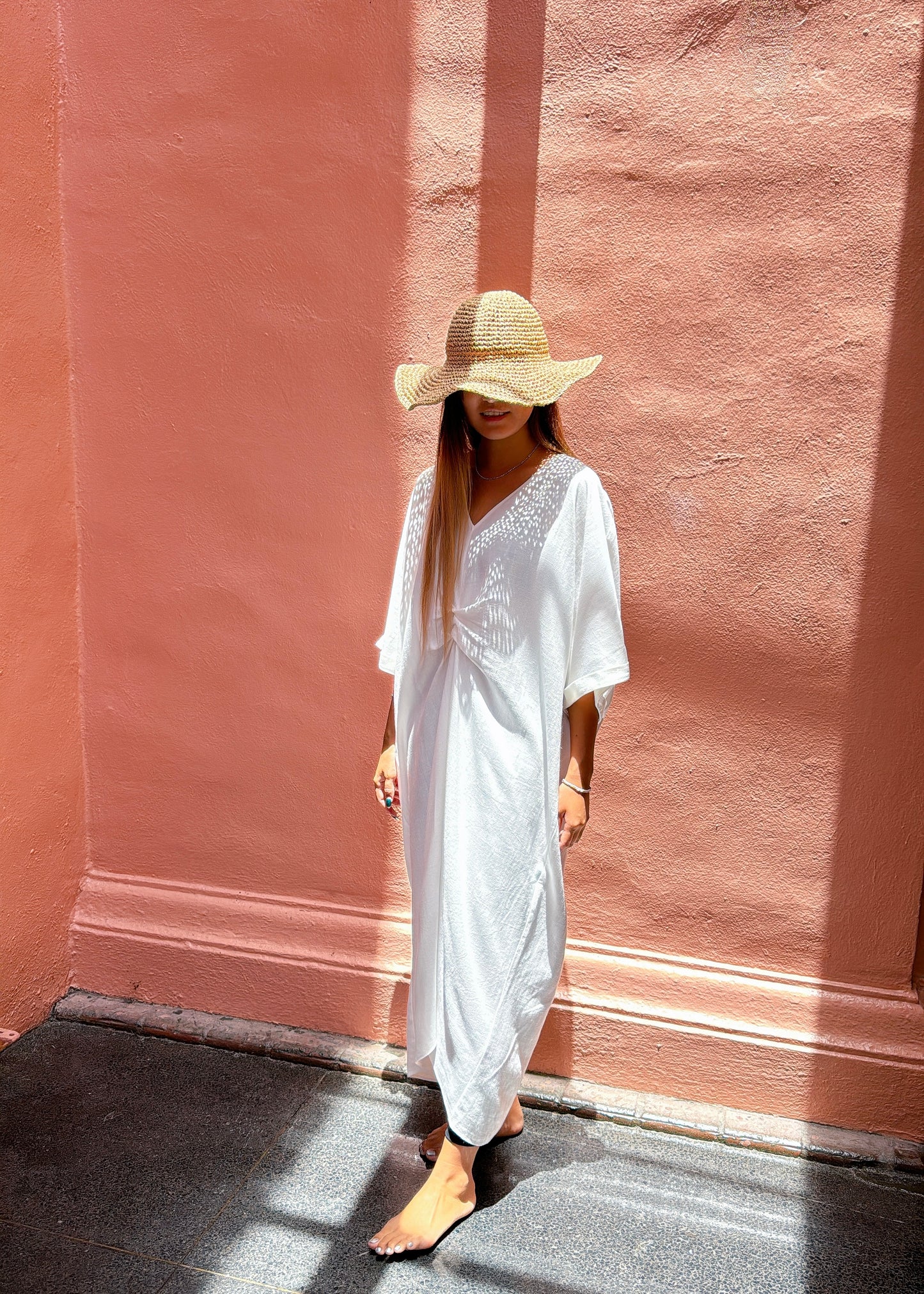 Linen V neck Summer Dress