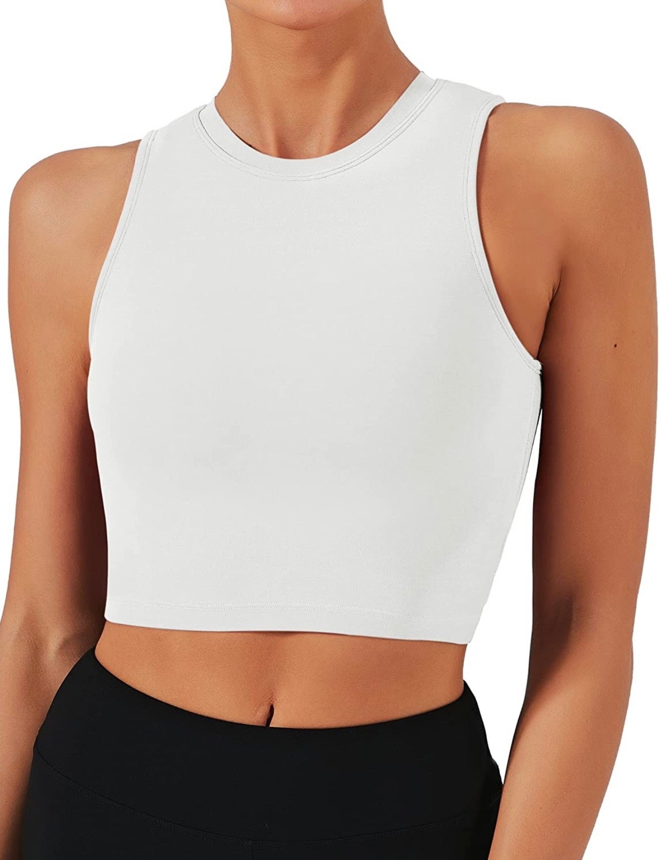 Narrow Neck Bra Tank Top