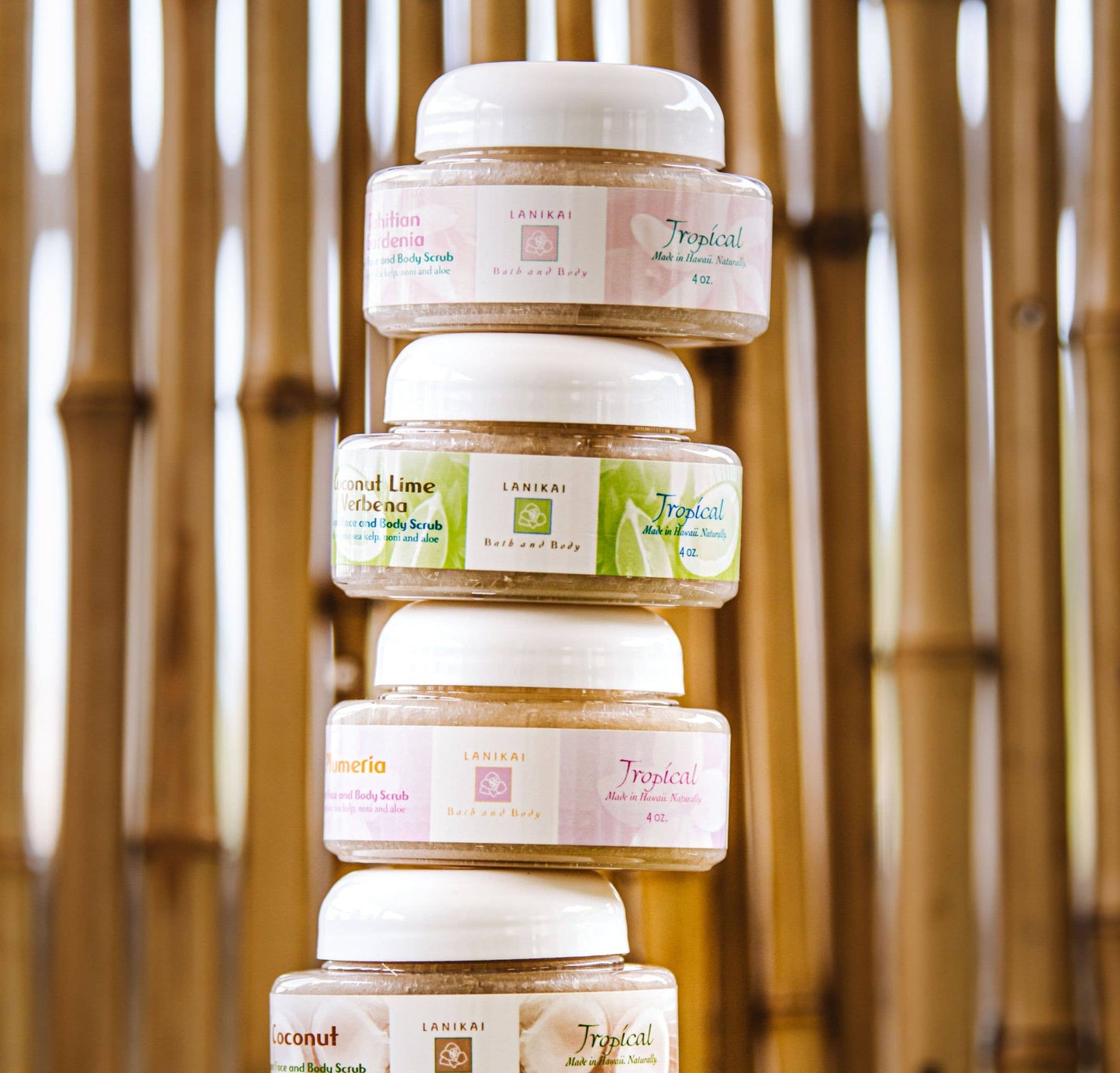 Lanikai  Bath and Body - Tahitian Gardenia Hawaiian Cane Sugar Body Scrub