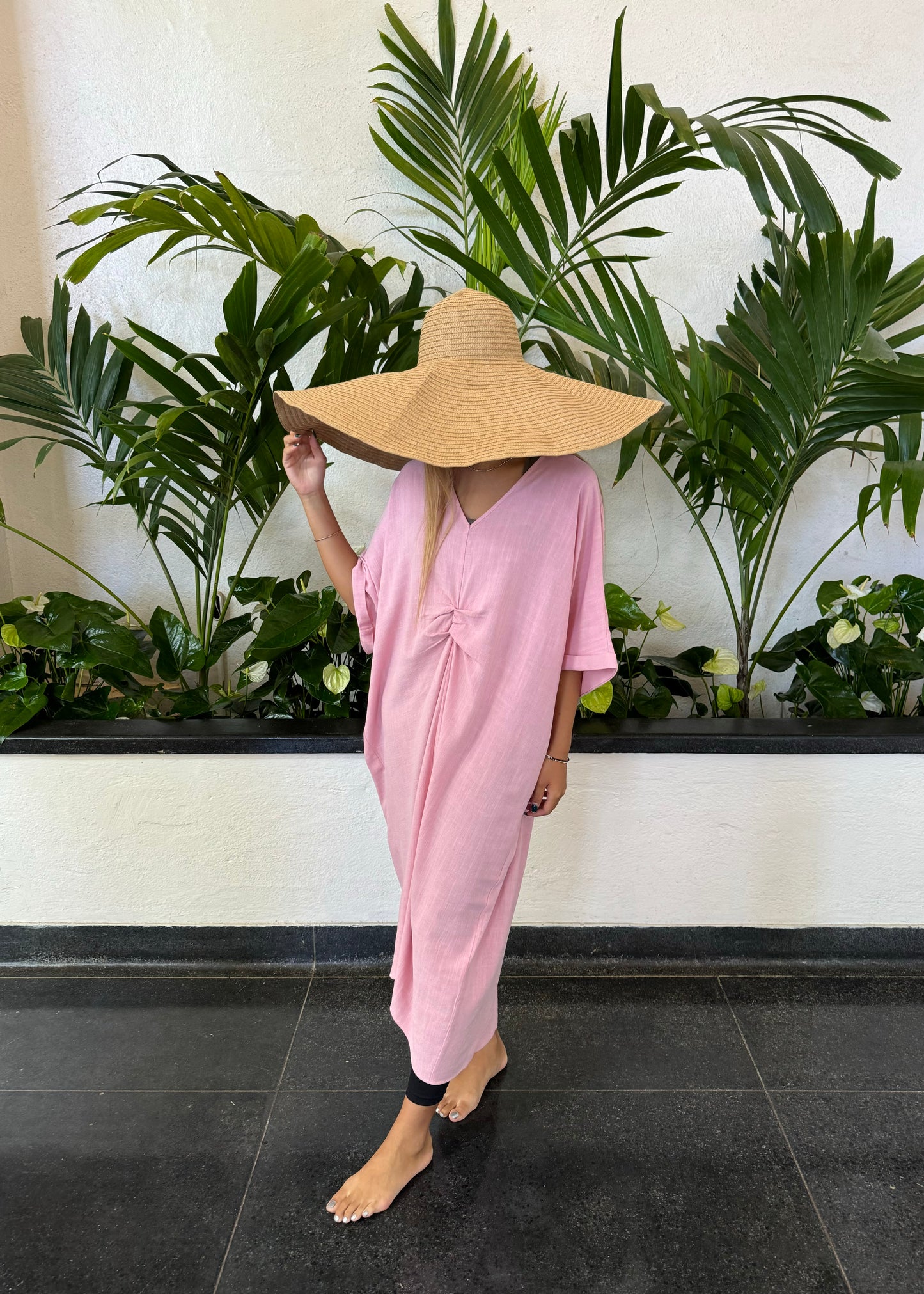 Linen V neck Summer Dress