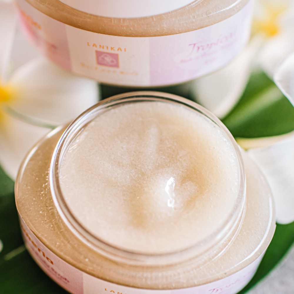 Lanikai  Bath and Body - Tahitian Gardenia Hawaiian Cane Sugar Body Scrub
